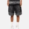 Criminal Damage Laser Print Denim Shorts Washed Black 2 Criminal Damage Laser Print Denim Shorts Washed Black -Culture kings 03013171 YW607 womens 00010