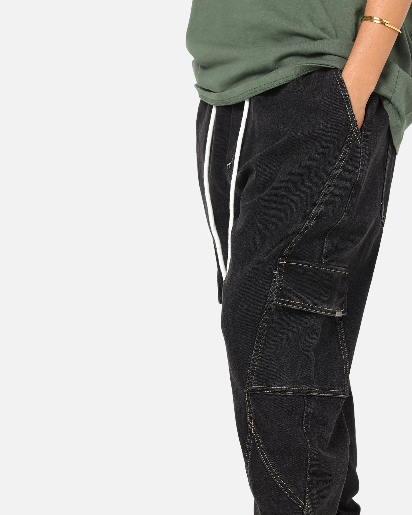 Saint Morta Rodeo Denim Joggers Black Shadow 5 Saint Morta Rodeo Denim Joggers Black Shadow - Image 3