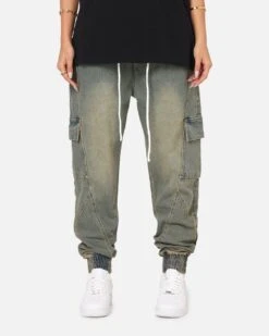 Saint Morta Rodeo Denim Joggers Dirty Blue