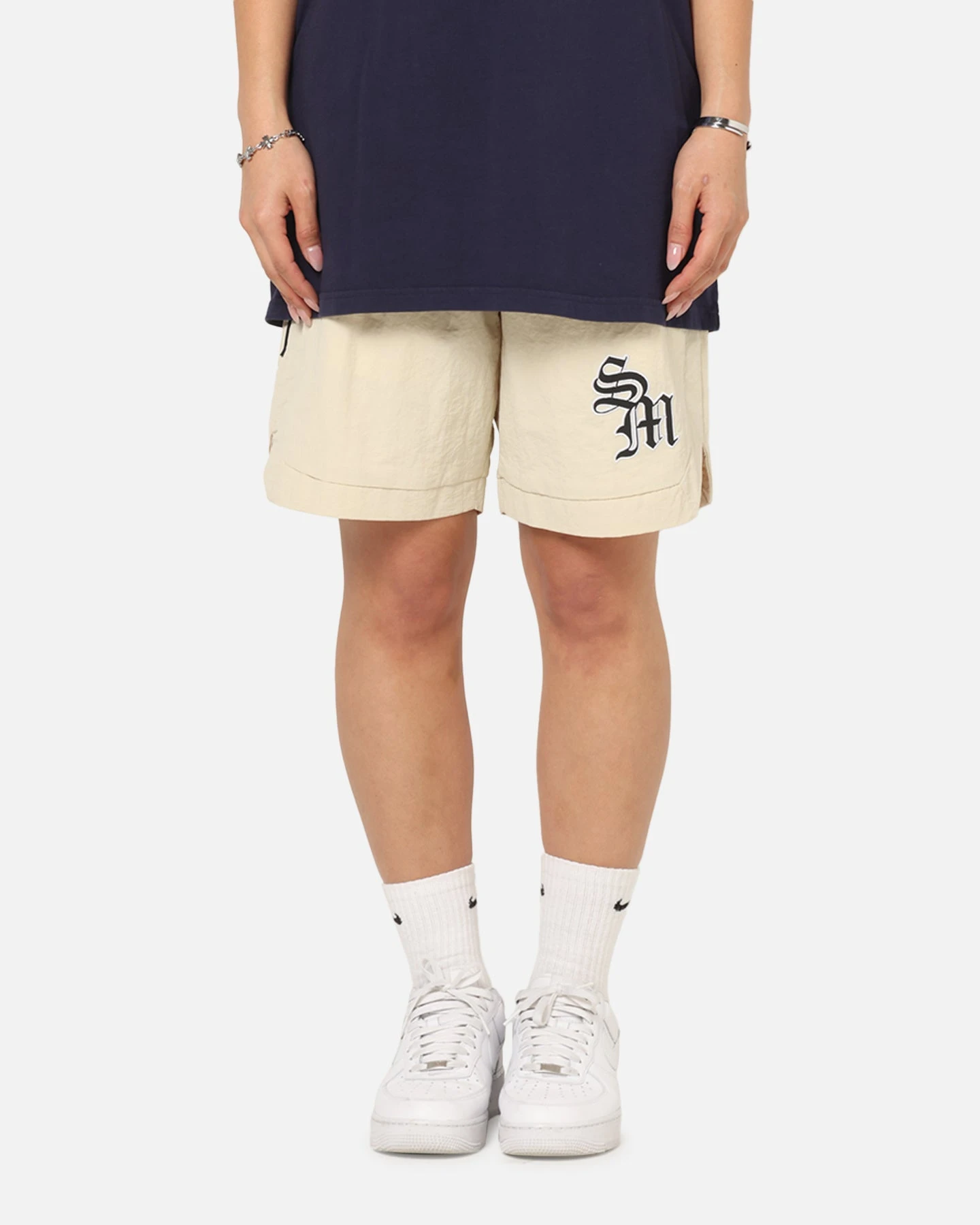 Saint Morta Gothic Monogram Nylon Shorts Dirty Blonde 3 Saint Morta Gothic Monogram Nylon Shorts Dirty Blonde