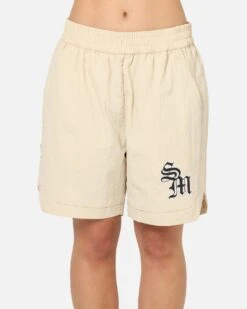 Saint Morta Gothic Monogram Nylon Shorts Dirty Blonde 16 Saint Morta Gothic Monogram Nylon Shorts Dirty Blonde -Culture kings 03013449 YE298 womens 0070