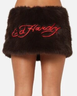 Ed Hardy Women's Bizzard Mini Skirt Brown 17 Ed Hardy Women's Bizzard Mini Skirt Brown -Culture kings 03013553 YX300 womens 0080