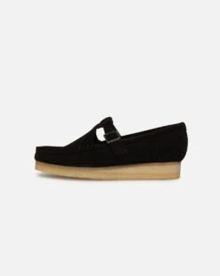 Clarks Originals Women's Wallabee T-Bar Black Suede