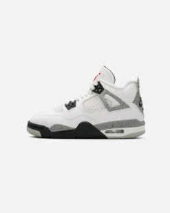 Jordan Kids' Air Jordan 4 Retro OG Remastered "White Cement" (GS) Summit White/Fire Red/Cement Grey