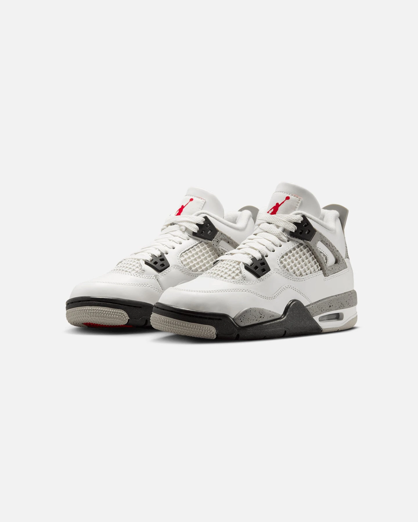 Jordan Kids' Air Jordan 4 Retro OG Remastered "White Cement" (GS) Summit White/Fire Red/Cement Grey 4 Jordan Kids' Air Jordan 4 Retro OG Remastered "White Cement" (GS) Summit White/Fire Red/Cement Grey - Image 2