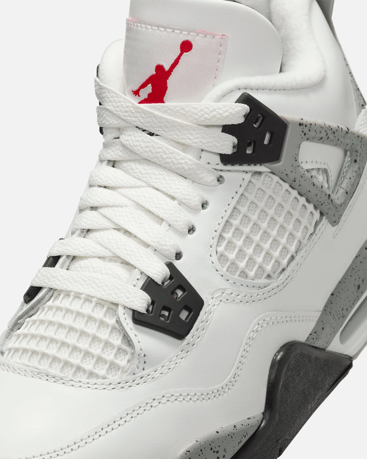 Jordan Kids' Air Jordan 4 Retro OG Remastered "White Cement" (GS) Summit White/Fire Red/Cement Grey 8 Jordan Kids' Air Jordan 4 Retro OG Remastered "White Cement" (GS) Summit White/Fire Red/Cement Grey - Image 6