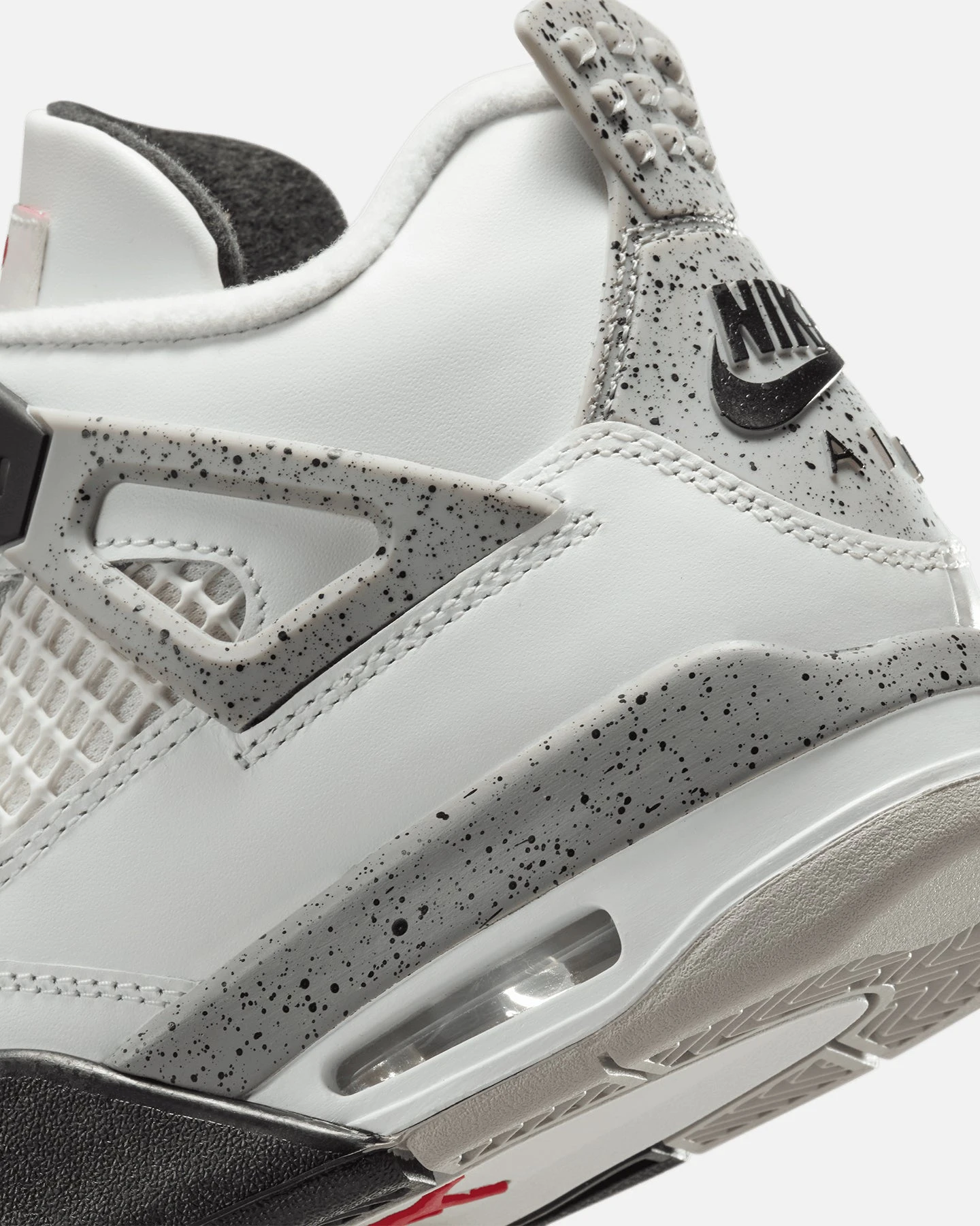 Jordan Kids' Air Jordan 4 Retro OG Remastered "White Cement" (GS) Summit White/Fire Red/Cement Grey 10 Jordan Kids' Air Jordan 4 Retro OG Remastered "White Cement" (GS) Summit White/Fire Red/Cement Grey - Image 8