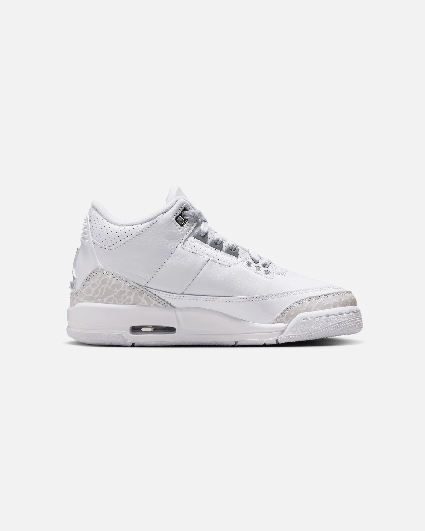 Jordan Kids' Air Jordan 3 Retro "Pure Money" (GS) White/Silver 6 Jordan Kids' Air Jordan 3 Retro "Pure Money" (GS) White/Silver - Image 4