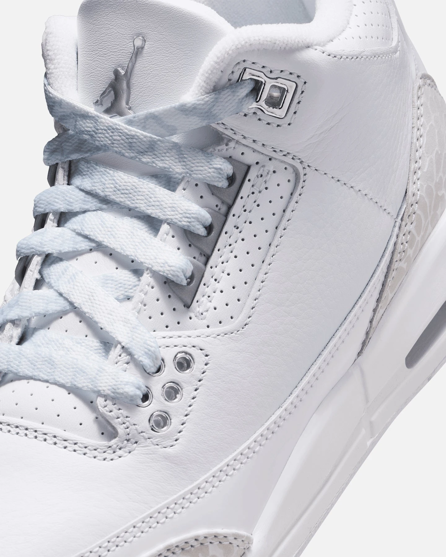 Jordan Kids' Air Jordan 3 Retro "Pure Money" (GS) White/Silver 8 Jordan Kids' Air Jordan 3 Retro "Pure Money" (GS) White/Silver - Image 6