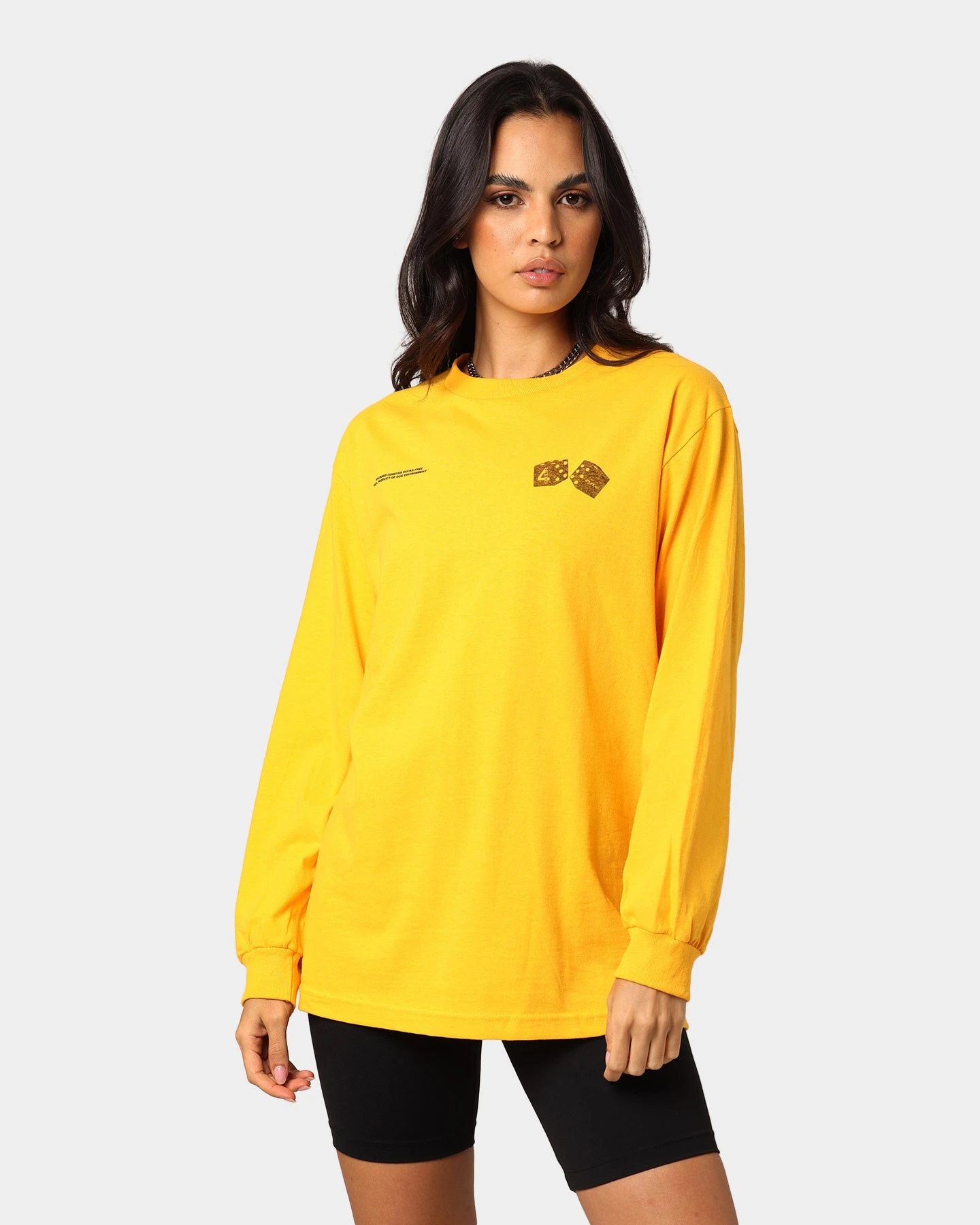 4HUNNID Roll The Dice Long Sleeve T-Shirt Mustard 3 4HUNNID Roll The Dice Long Sleeve T-Shirt Mustard