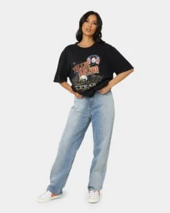 Willie Nelson Texas Eagles Vintage T-Shirt Washed Black 9 Willie Nelson Texas Eagles Vintage T-Shirt Washed Black -Culture kings 08001011 YW607 womens 0020