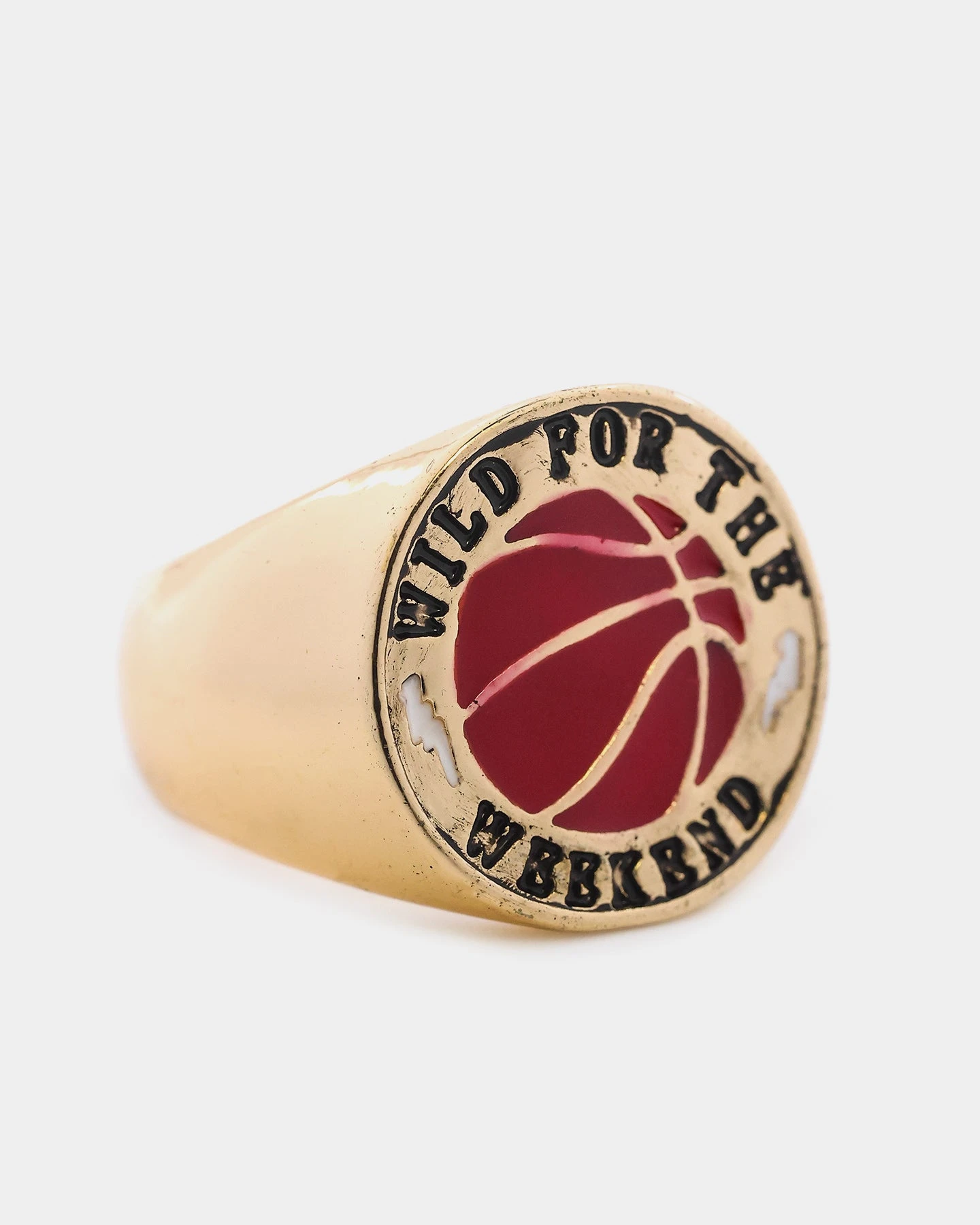 Wild For The Weekend Baller Basketball Signet Ring (Large) Gold 3 Wild For The Weekend Baller Basketball Signet Ring (Large) Gold - Image 2