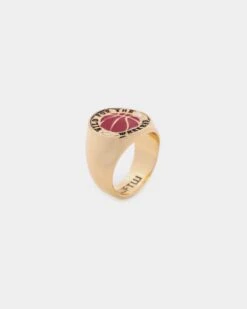 Wild For The Weekend Baller Basketball Signet Ring (Large) Gold 9 Wild For The Weekend Baller Basketball Signet Ring (Large) Gold -Culture kings 09000130 YG200 default 00030