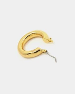 Raising Hell Staple Gold Hoop Earrings Gold 15 Raising Hell Staple Gold Hoop Earrings Gold -Culture kings 09000564 YG200 default 0040