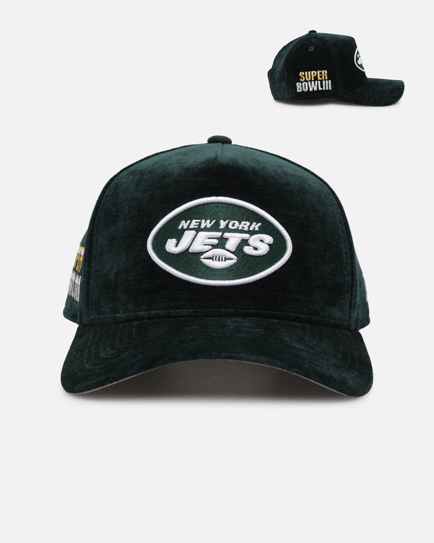 New Era New York Jets 'Plush Chenille' 9FORTY A-Frame Snapback Dark Green 3 New Era New York Jets 'Plush Chenille' 9FORTY A-Frame Snapback Dark Green